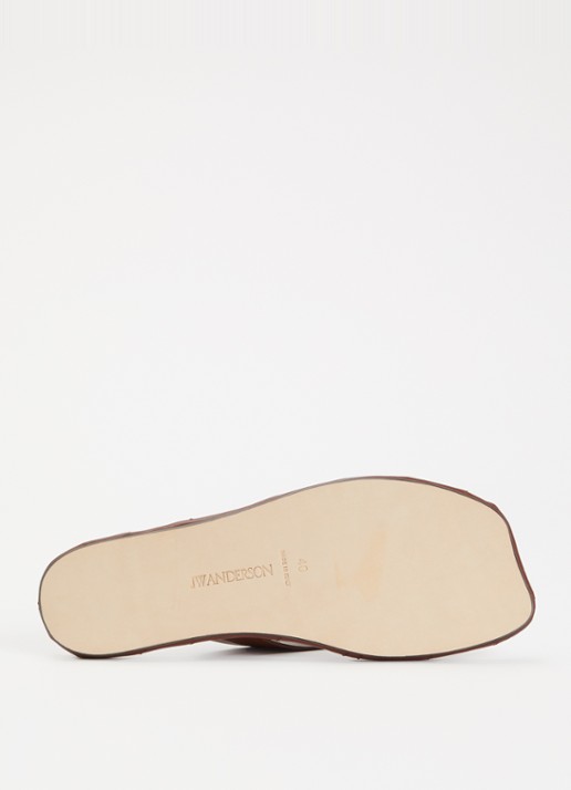 J.W. Anderson Slipper van kalfsleer - detail 5 bruin
