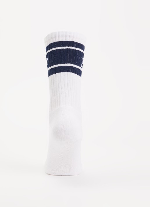 J.W. Anderson Sokken in katoenblend met logo - voorkant 2 donkerblauw