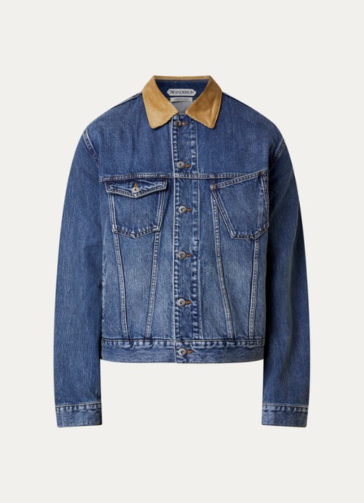J.W. Anderson Spijkerjas met details van corduroy - voorkant indigo
