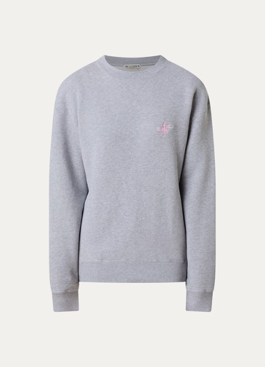 J.W. Anderson Sweater met logoborduring - voorkant grijsmele