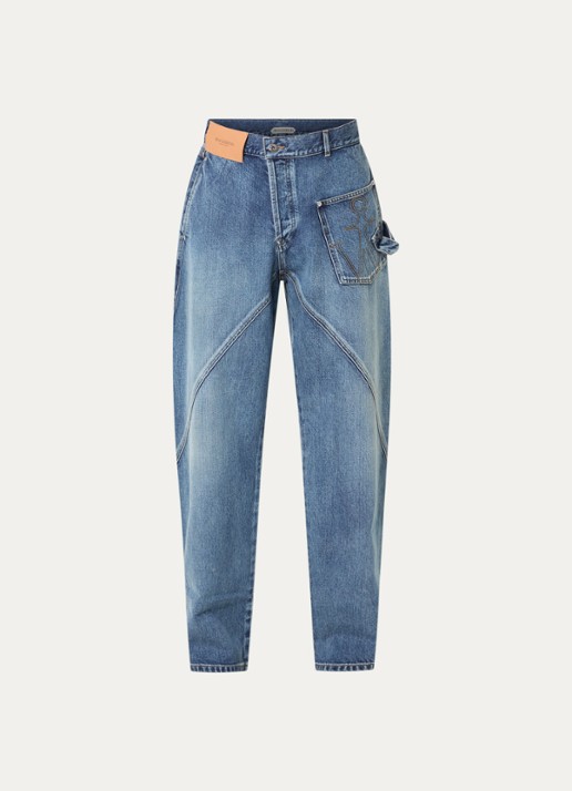 J.W. Anderson Tapered jeans met medium wassing en logoborduring