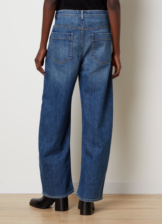 J.W. Anderson Tribeca high waist wide leg jeans met medium wassing - achterkant jeans