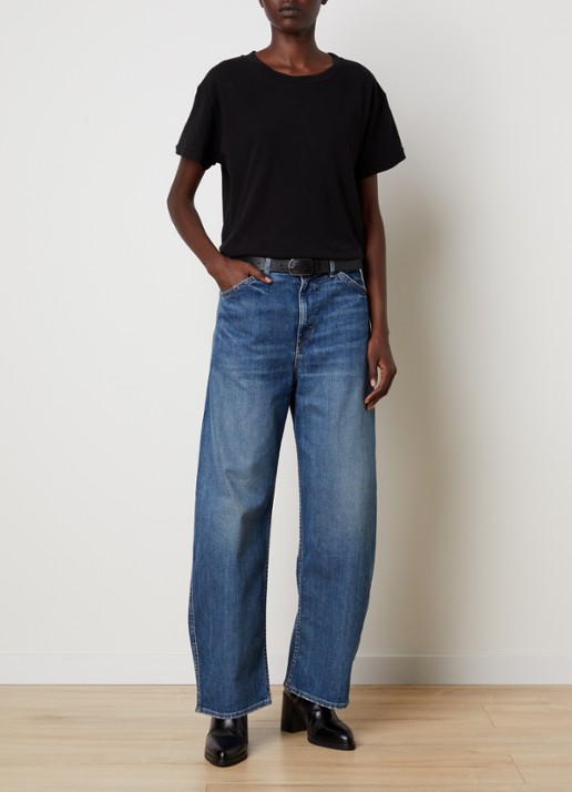 J.W. Anderson Tribeca high waist wide leg jeans met medium wassing - voorkant 6 jeans