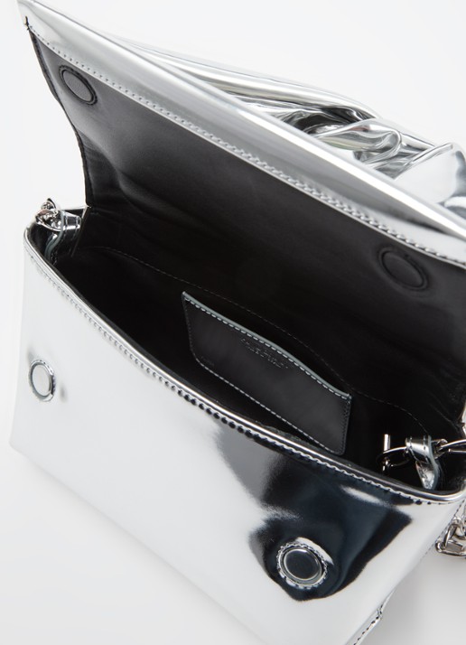 J.W. Anderson Twister Mirror Midi handtas met metallic finish - detail 2 zilver