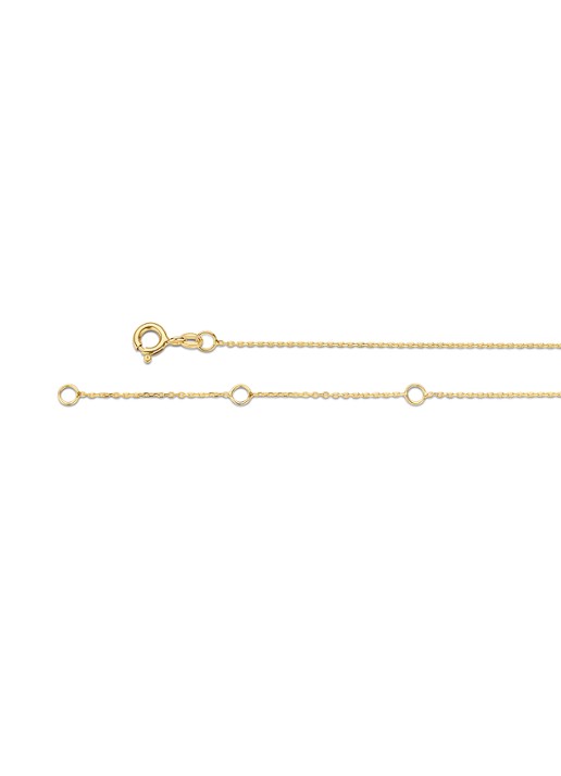 Jackie 14K Gold Cirkels schakelketting van 14 karaat geelgoud - detail 4 geelgoud