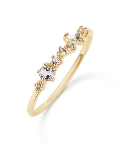 Jackie 14K Gold Clifton ring van 14 karaat geelgoud