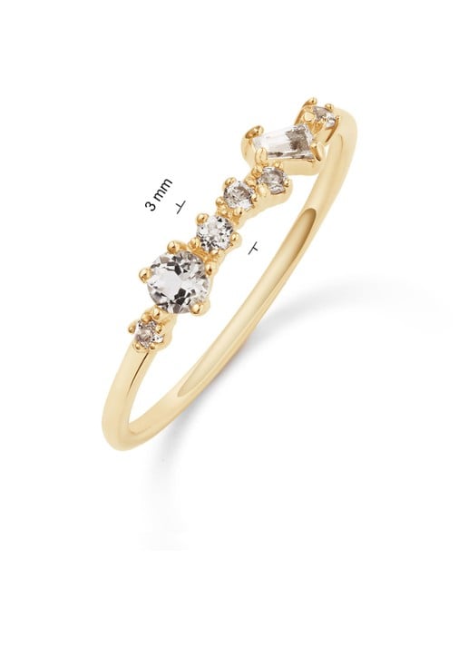 Jackie 14K Gold Clifton ring van 14 karaat geelgoud - detail 5 goud