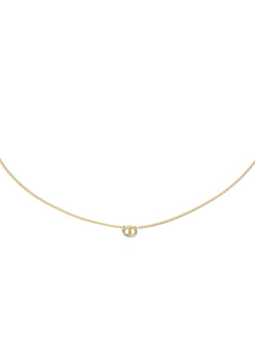 Jackie 14K Gold Marine schakelketting van 14 karaat geelgoud - voorkant 5 geelgoud