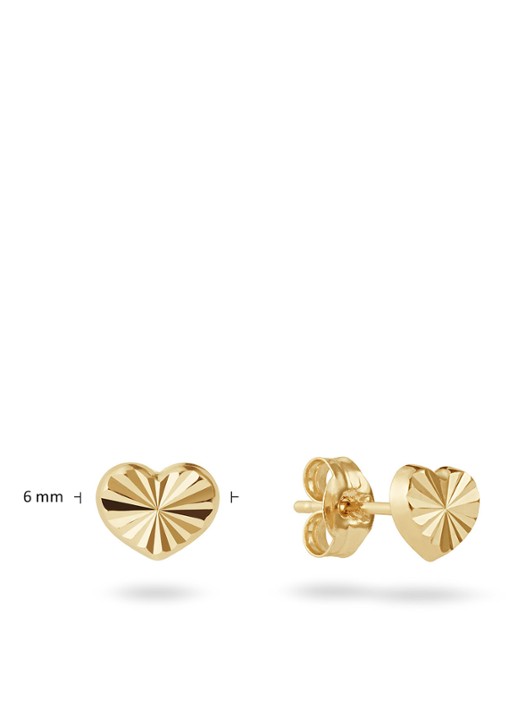 Jackie 14K Gold Stellenbosch oorstekers van 14 karaat geelgoud - detail 2 goud