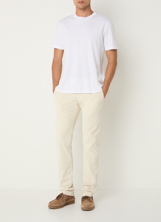 Jacob Cohën Bobby slim fit broek van corduroy - voorkant 5 gebroken wit