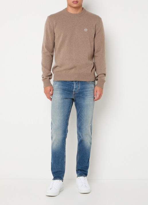 Jacob Cohën Jude tapered leg jeans met medium wassing - voorkant 4 indigo