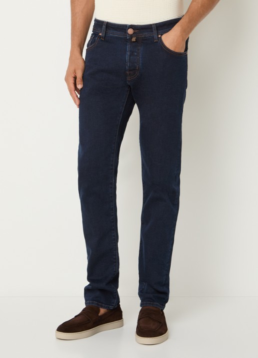 Jacob Cohën Nick 100D slim fit jeans met donkere wassing - detail 3 indigo