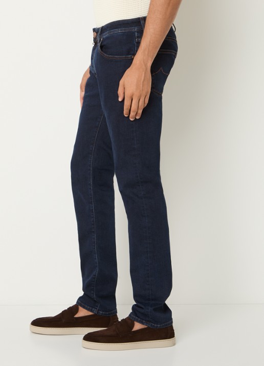 Jacob Cohën Nick 100D slim fit jeans met donkere wassing - detail 4 indigo
