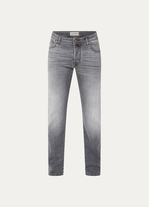 Jacob Cohën Nick 600D slim fit jeans met gekleurde wassing - voorkant 4 grijs