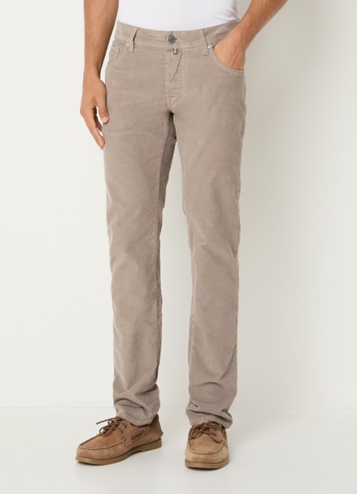 Jacob Cohën Nick slim fit broek van corduroy - detail 3 grijs