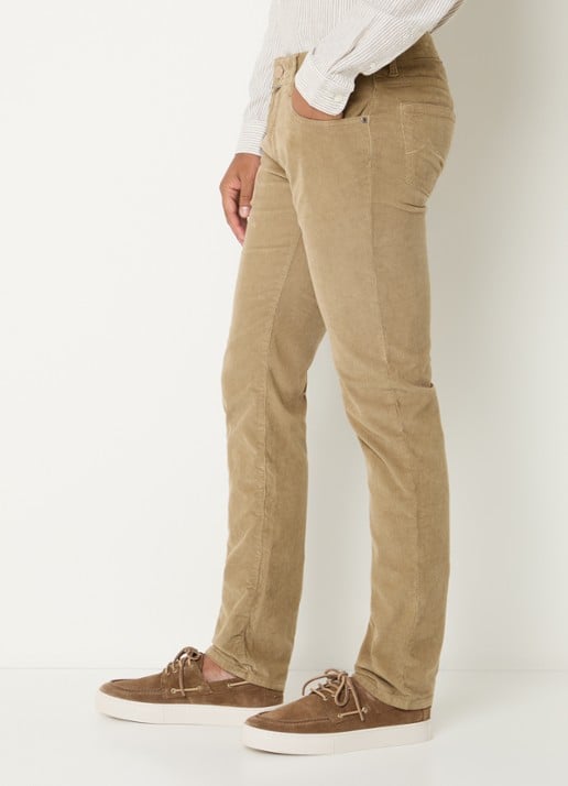Jacob Cohën Nick slim fit broek van corduroy - detail 2 zand