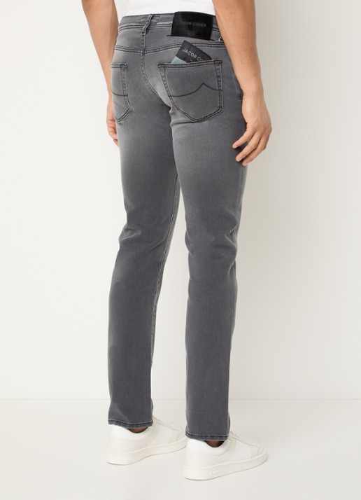 Jacob Cohën Nick slim fit jeans met gekleurde wassing - achterkant 3 donkergrijs