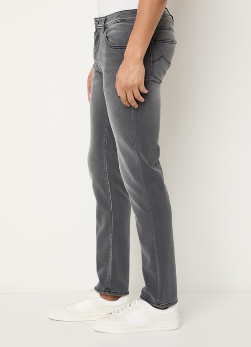 Jacob Cohën Nick slim fit jeans met gekleurde wassing - detail 5 donkergrijs