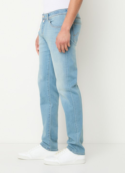 Jacob Cohën Nick slim fit jeans met lichte wassing - detail 5 indigo
