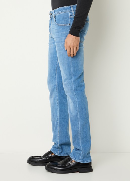 Jacob Cohën Nick slim fit jeans met lichte wassing - detail 5 indigo