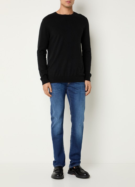 Jacob Cohën Nick slim fit jeans met medium wassing - voorkant 5 indigo