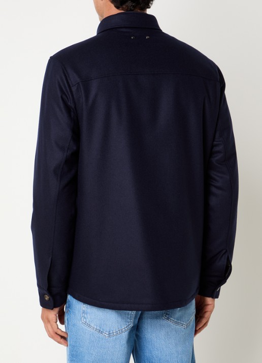 Jacob Cohën Regular fit overshirt met borstzakken - achterkant 3 donkerblauw