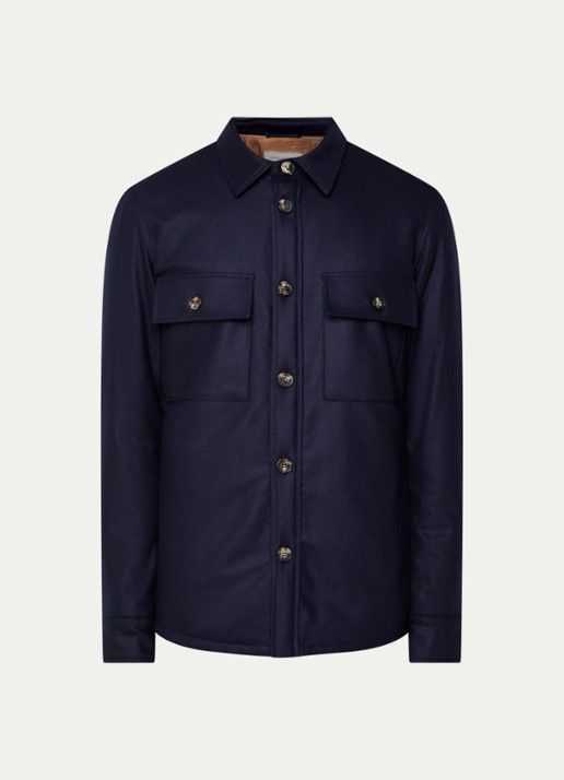 Jacob Cohën Regular fit overshirt met borstzakken - voorkant donkerblauw