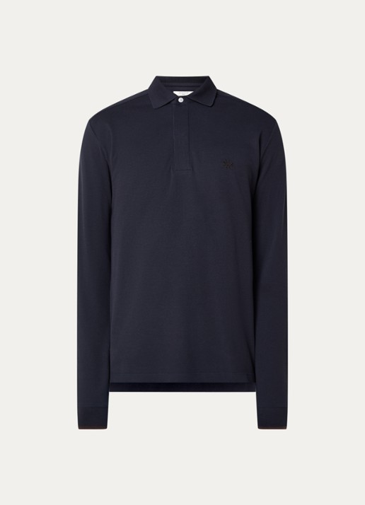 Jacob Cohën Regular fit polo van piqué katoen - voorkant 3 donkerblauw