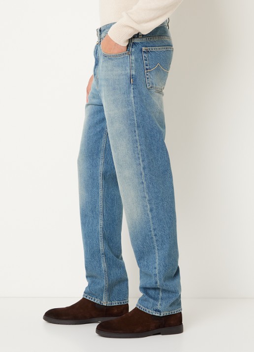 Jacob Cohën Sean 300D straight leg jeans met medium wassing - detail 2 blauw