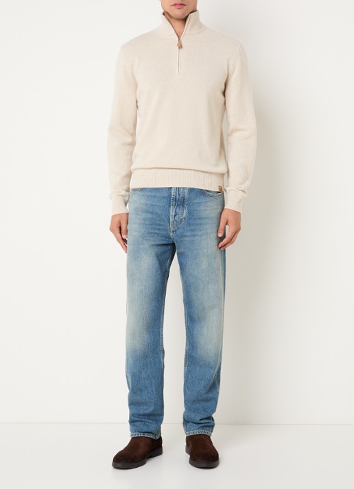 Jacob Cohën Sean 300D straight leg jeans met medium wassing - voorkant 5 blauw