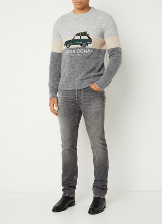 Jacob Cohën Slim fit jeans met gekleurde wassing - voorkant 3 grijs