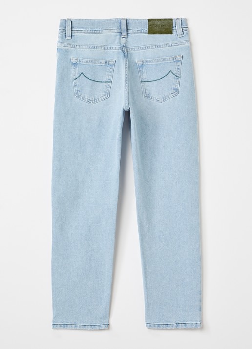 Jacob Cohën Slim fit jeans met lichte wassing - voorkant 2 lichtblauw