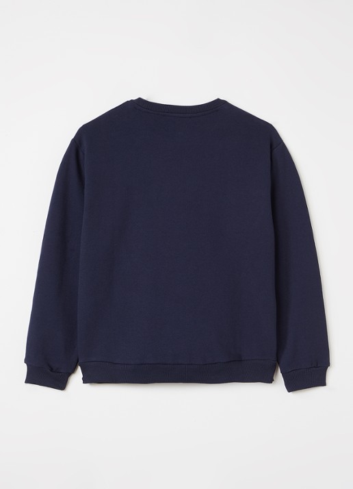 Jacob Cohën Sweater met logoborduring - voorkant 2 donkerblauw