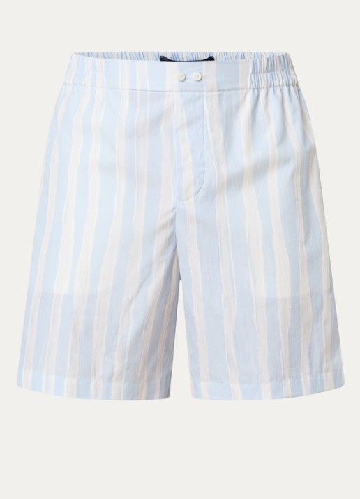 Jacquemus Caleçon wide fit broek met streepprint - voorkant 4 lichtblauw