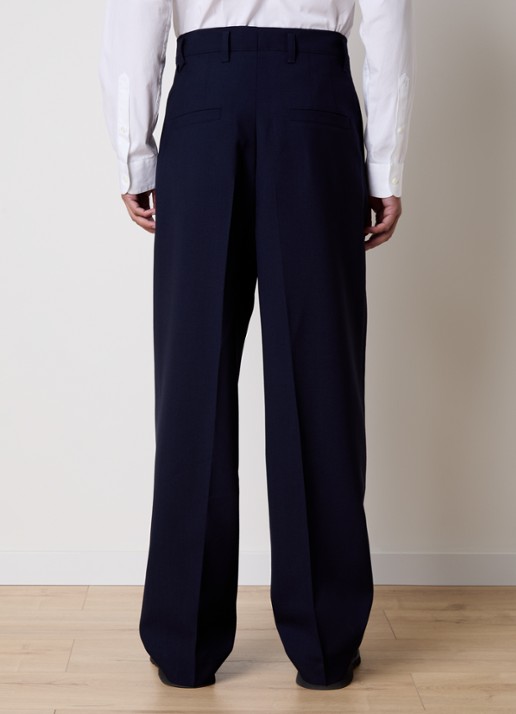 Jacquemus Canevas loose fit pantalon van wol met ceintuur - achterkant 3 donkerblauw