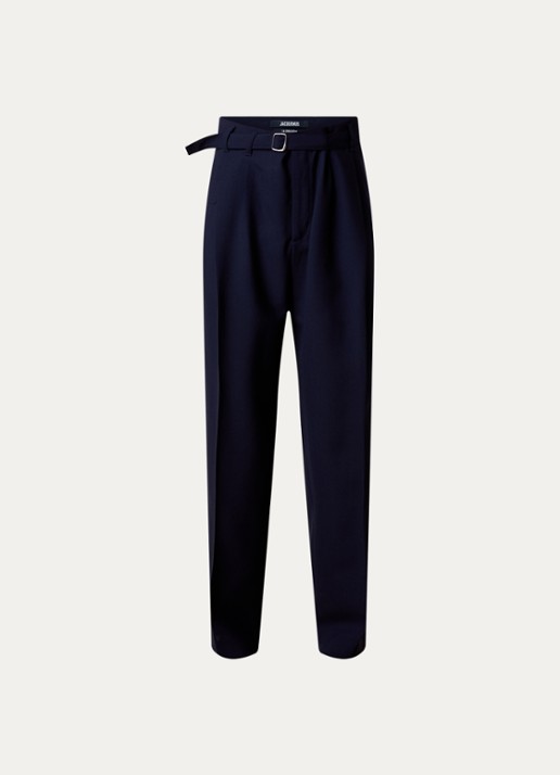Jacquemus Canevas loose fit pantalon van wol met ceintuur
