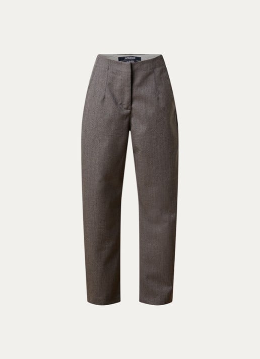 Jacquemus Citta high waist straight fit pantalon van scheerwol