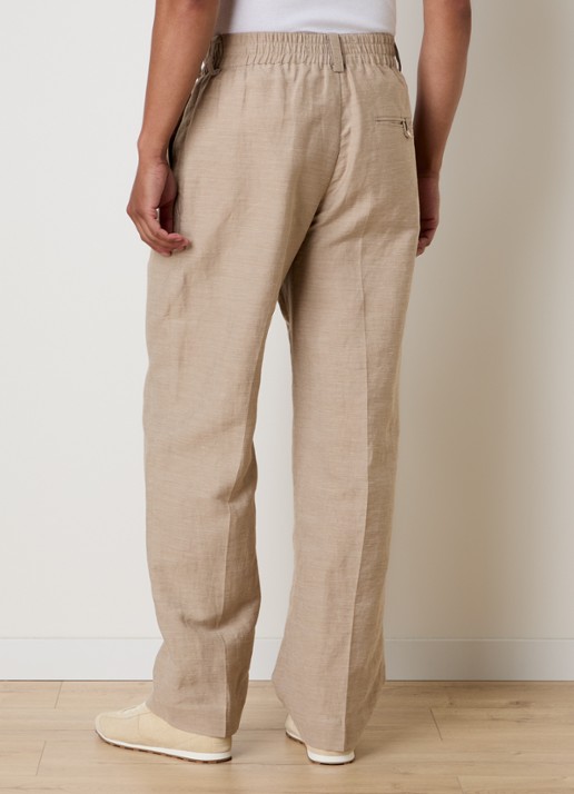 Jacquemus Croisiere straight fit pantalon met steekzakken - achterkant beige