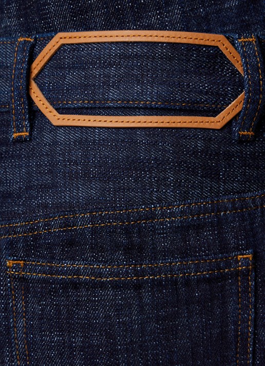 Jacquemus de-Nîmes Tempo wide fit jeans met donkere wassing en steekzakken - detail 6 indigo