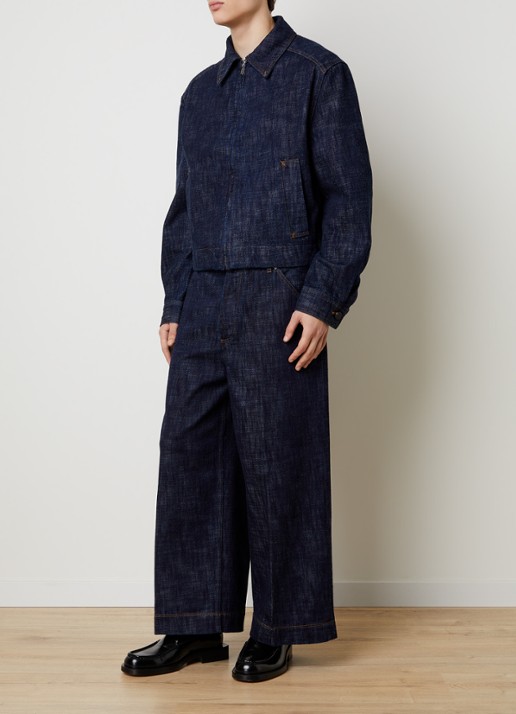 Jacquemus de-Nîmes Tempo wide fit jeans met donkere wassing en steekzakken - voorkant 3 indigo