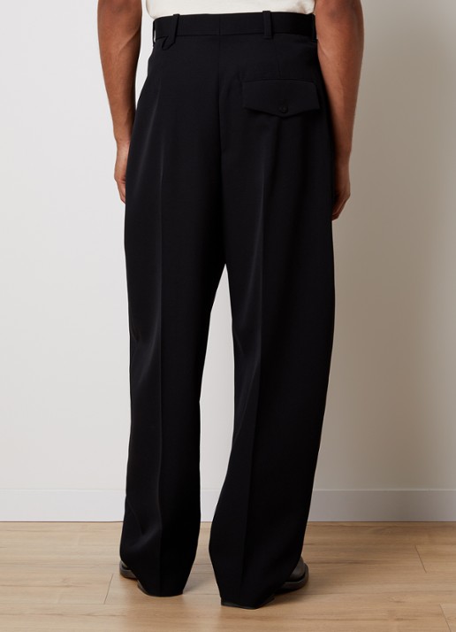 Jacquemus Fernando loose fit pantalon van wol met steekzakken - achterkant 6 zwart