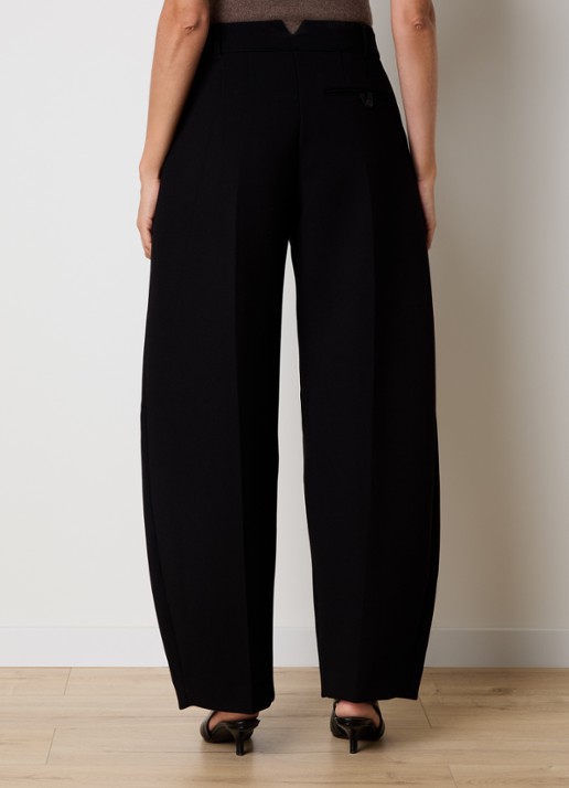 Jacquemus High waist wide fit pantalon met steekzakken - achterkant 5 zwart