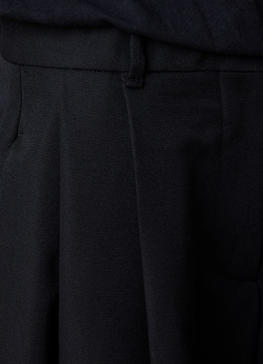 Jacquemus High waist wide fit pantalon met steekzakken - detail 4 zwart