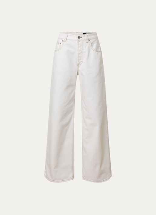 Jacquemus High waist wide leg jeans met gekleurde wassing