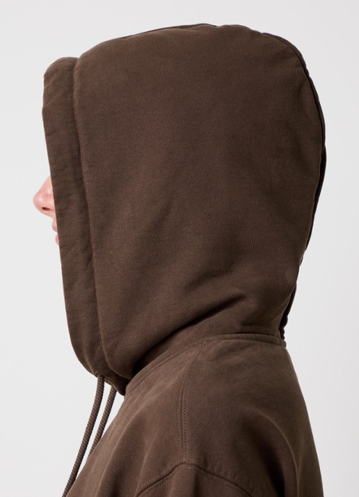 Jacquemus Hoodie met logo - detail 3 donkerbruin