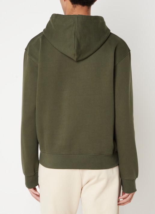 Jacquemus Hoodie van  katoen met logoborduring - achterkant 4 legergroen