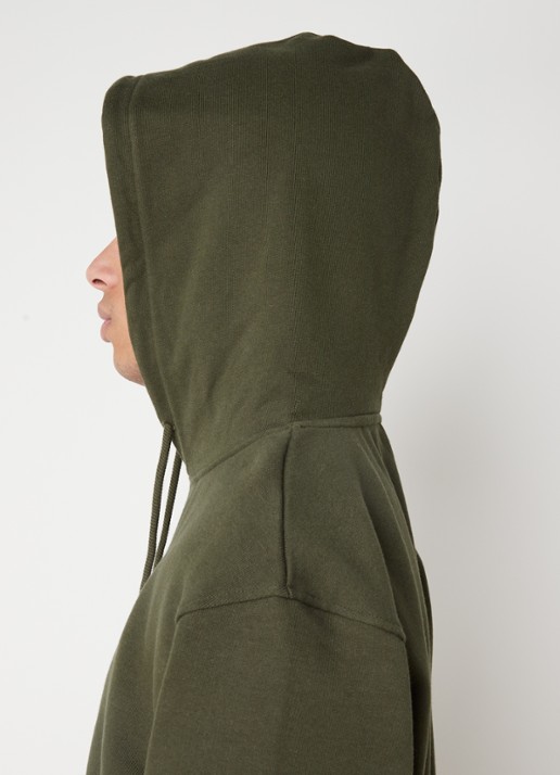 Jacquemus Hoodie van  katoen met logoborduring - detail 2 legergroen