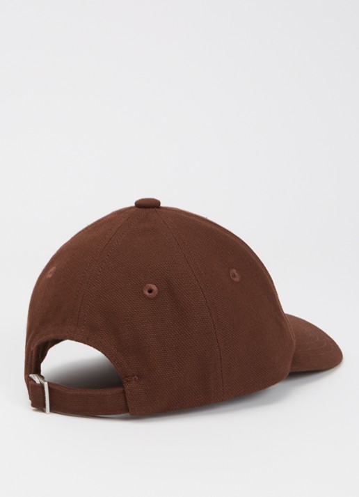 Jacquemus La casquette gadjo pet met logo - detail hazelnootbruin