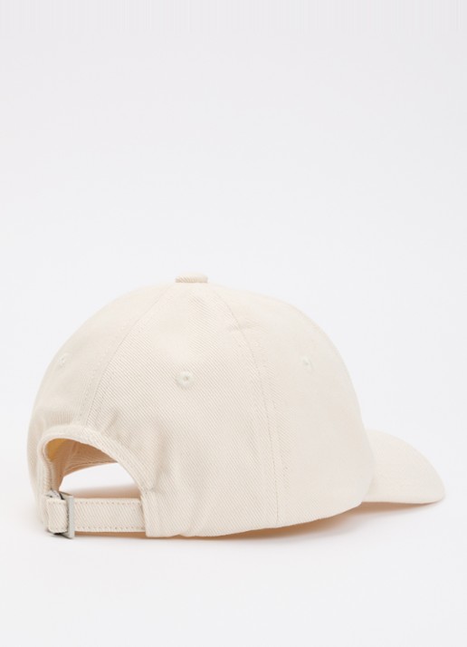 Jacquemus La Casquette pet met logo - detail gebroken wit