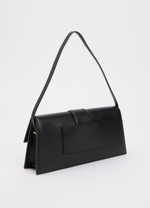 Jacquemus Le Bambino Long schoudertas van leer - achterkant zwart